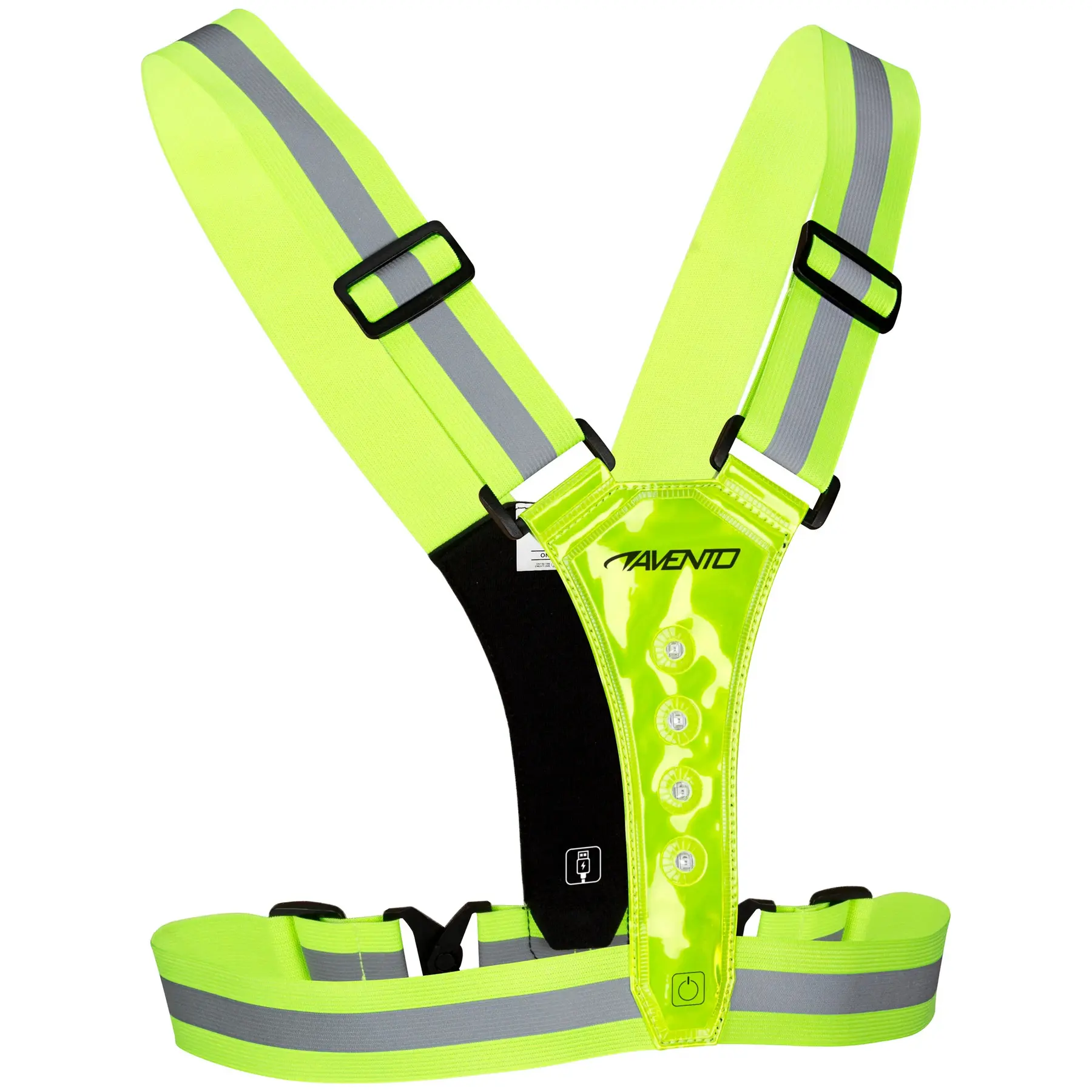 Avento Unisex Jaune Rechargeable Led Running Gilet