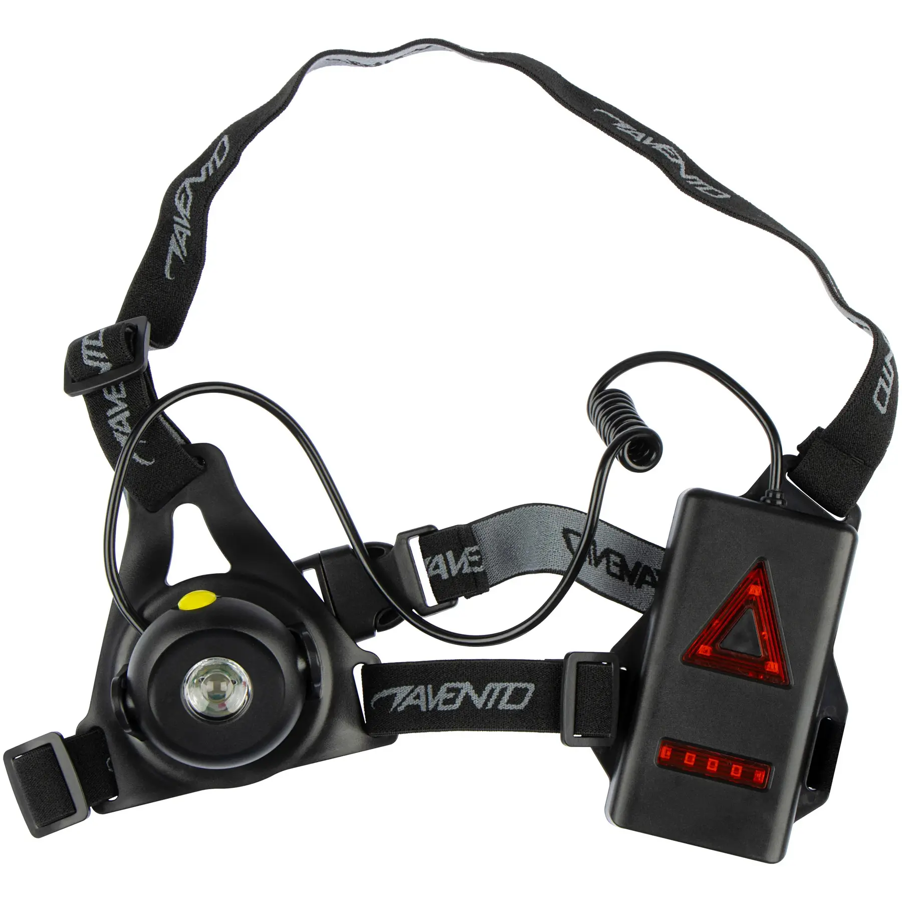 Avento Unisex Noir Rechargeable Visibility Running Gilet Tiltable
