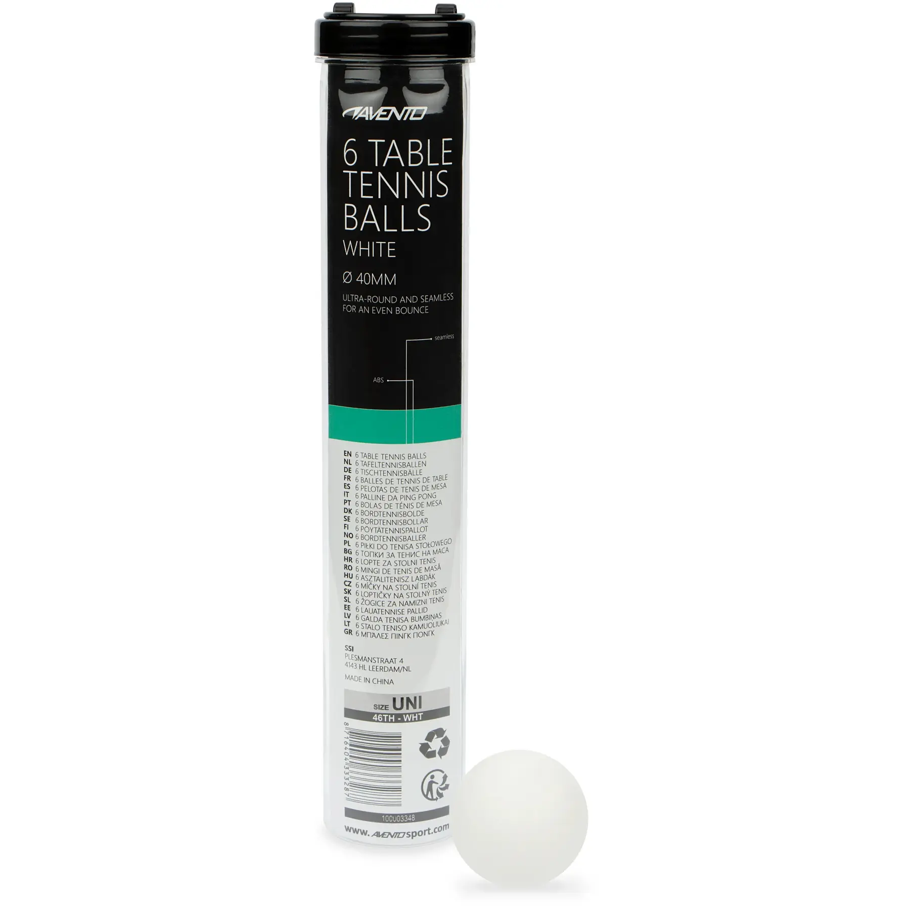 Tubes de pelotas Avento ABS (x6)