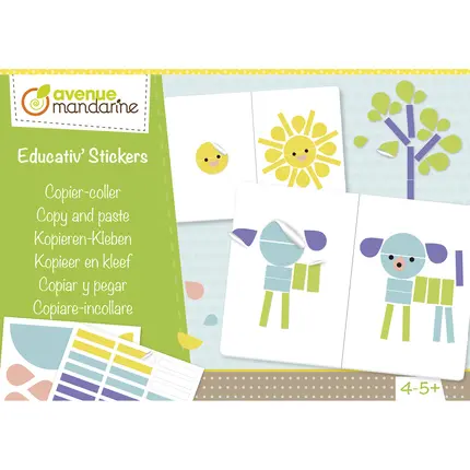 Kreativbox - educativ' Sticker Kopieren und Einfügen Avenue Mandarine