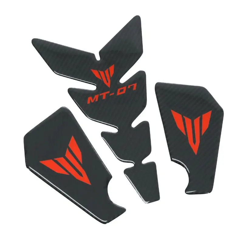 3er-Set Carbon-Motorrad-Tankaufkleber Avoc Yamaha 700 MT-07