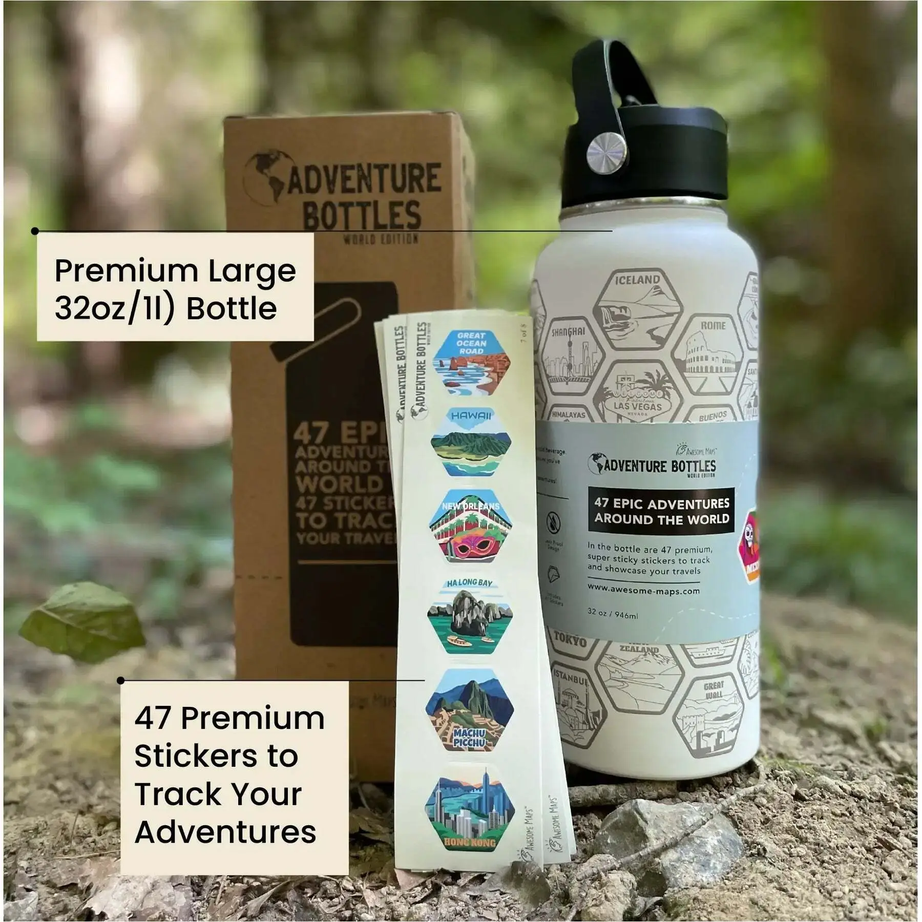 Trinkflasche Awesome Maps Adventure