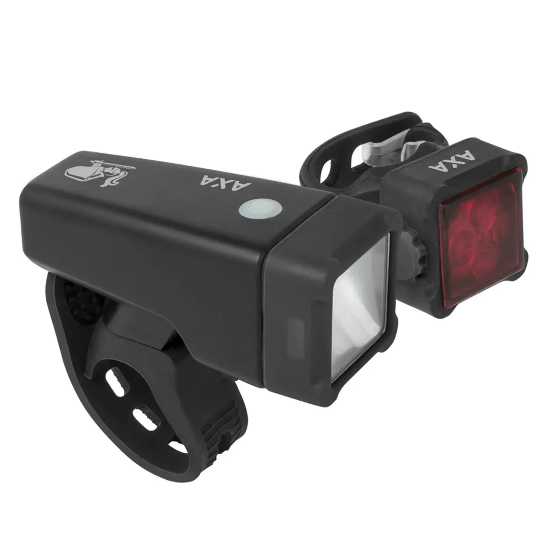 Image of Wiederaufladbares USB-Front- und Rücklicht Axa Niteline T4-R
