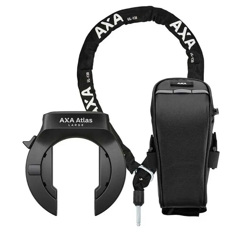 Rahmen-Diebstahlschutzset mit Satteltasche und abnehmbaren Schlüssel für Kette Axa Atlas
