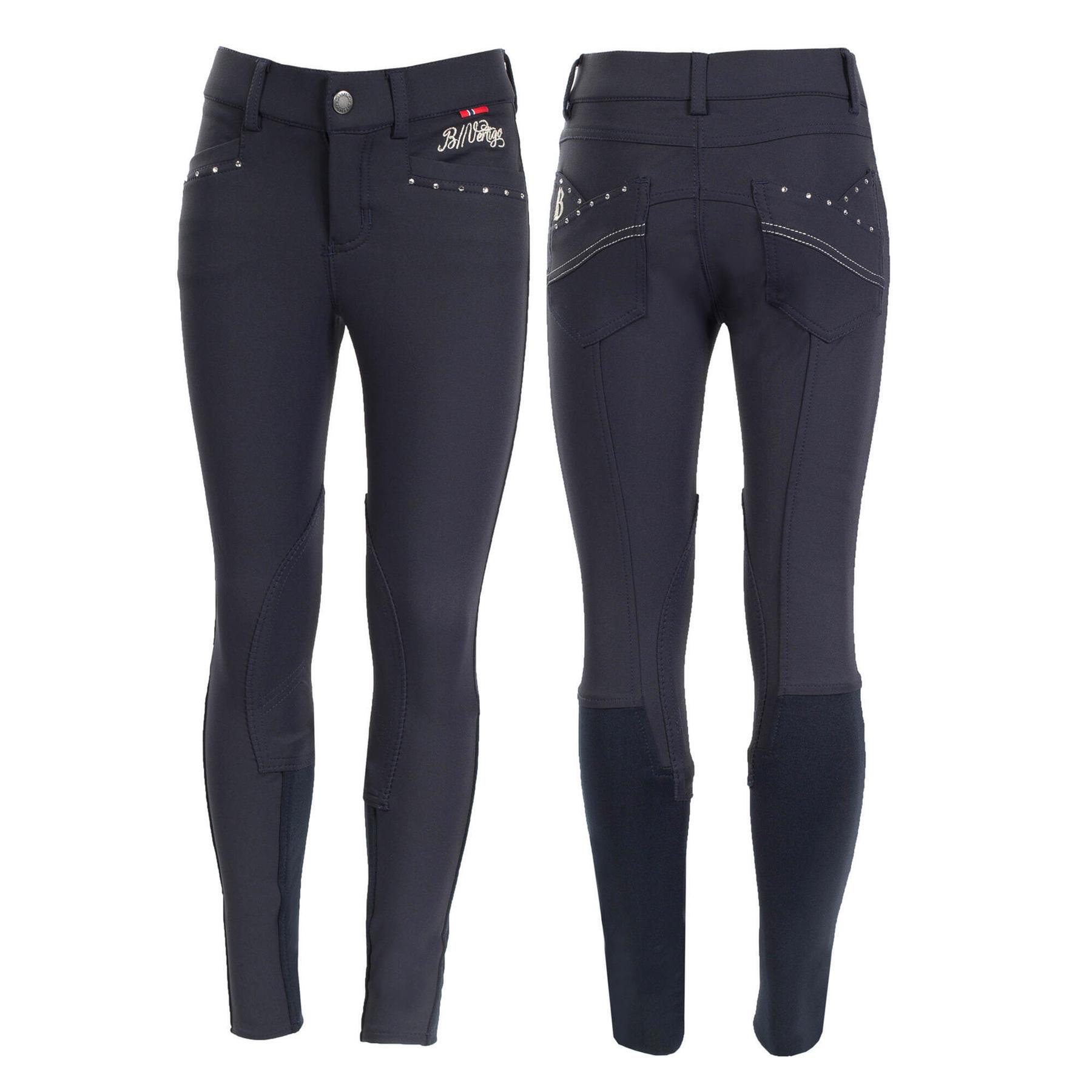Pantaloni da equitazione con fondo in pelle e silicone per bambine B Vertigo Olivia