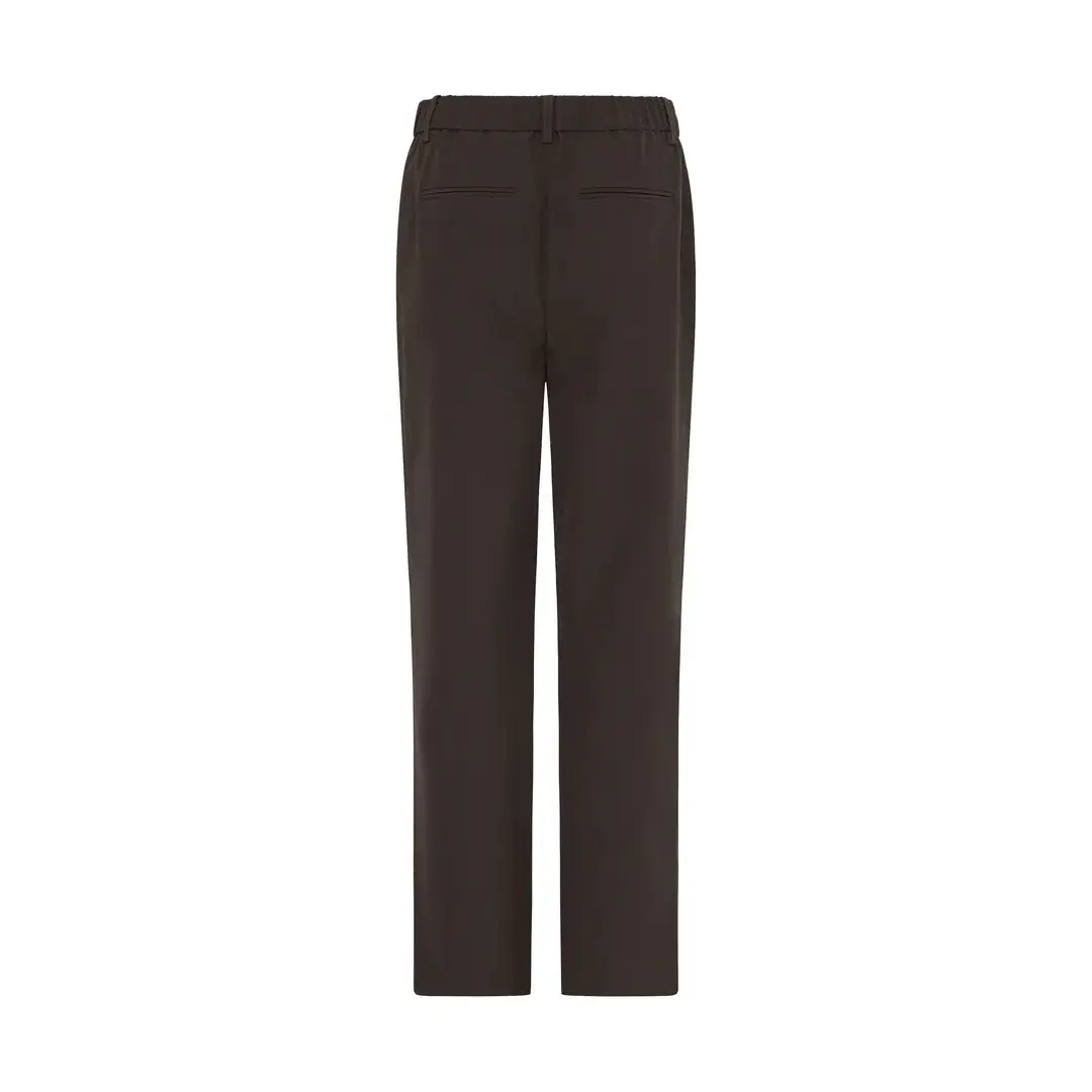 B.young Women's Marron Straight Trousers Bydanta