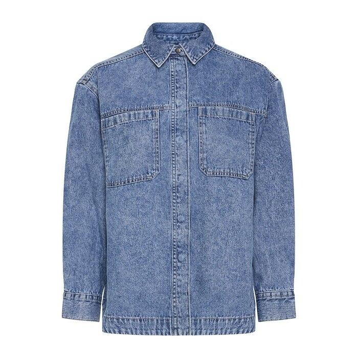 5715749737579 - Lockere Jeansjacke Damen byoung Kapuca