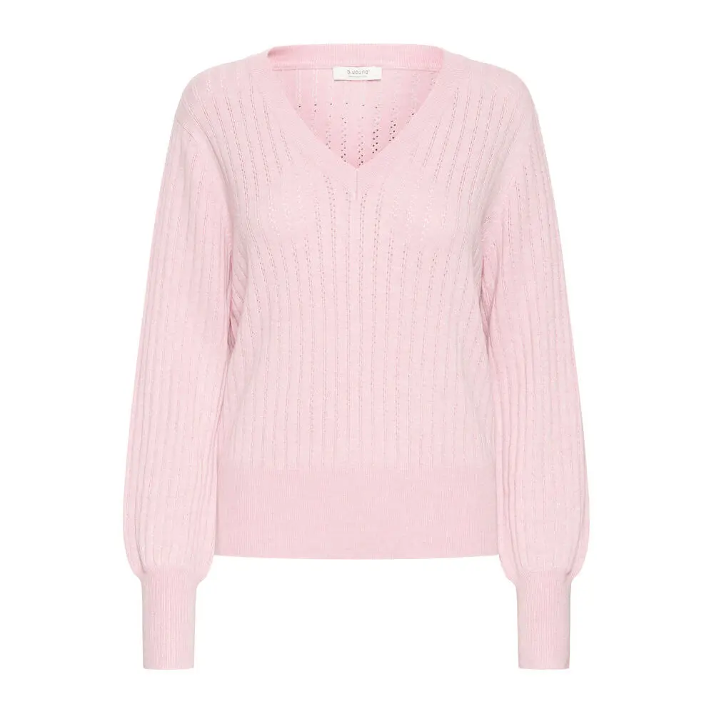 V-Ausschnitt Pulli für Damen b.young BYMmorla Pointelle