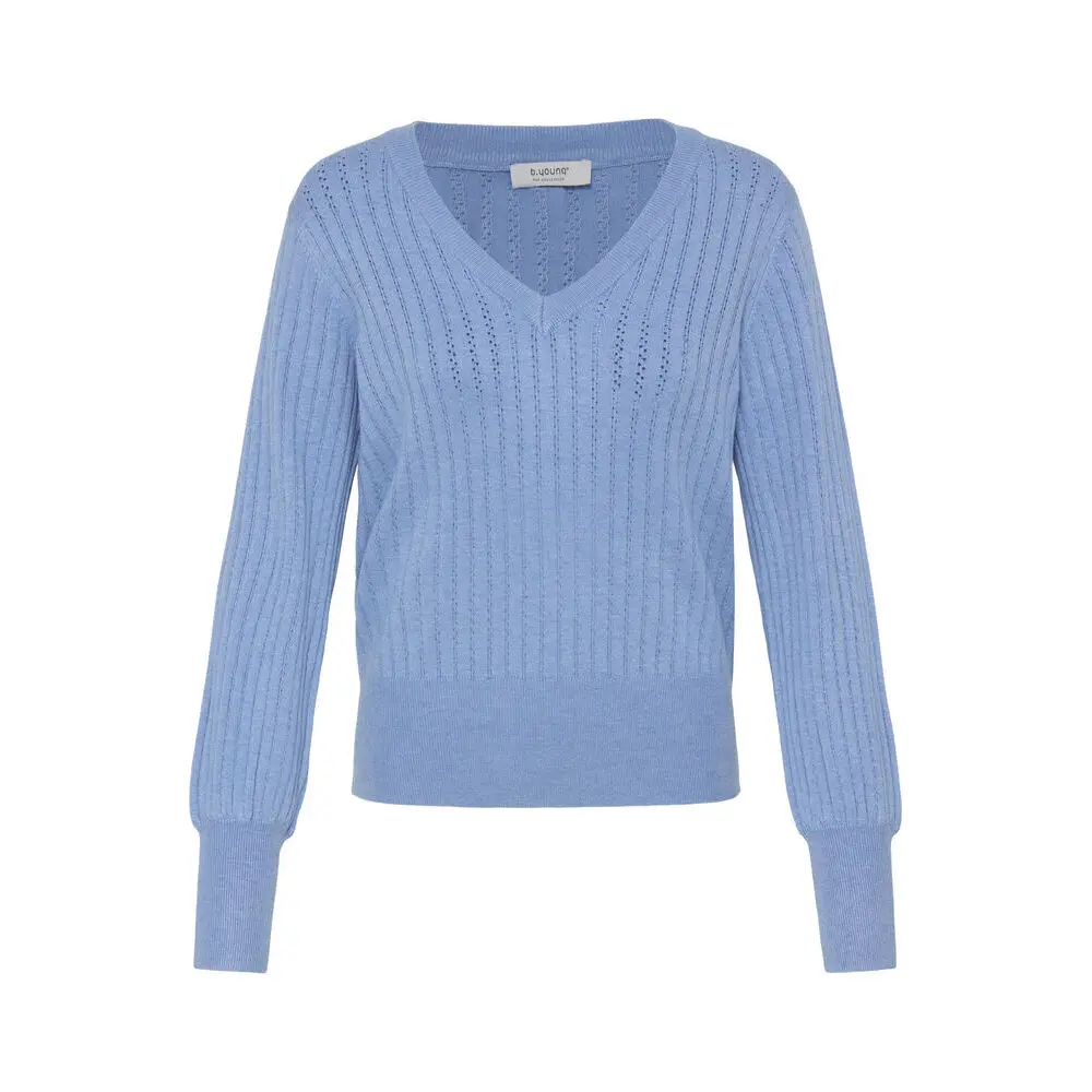 Image of V-Ausschnitt Pulli für Damen b.young BYMmorla Pointelle