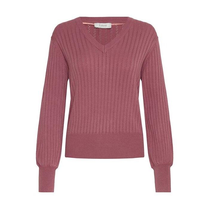 5715749748308 - Damen V-Ausschnitt Pulli byoung Mmorla Pointelle