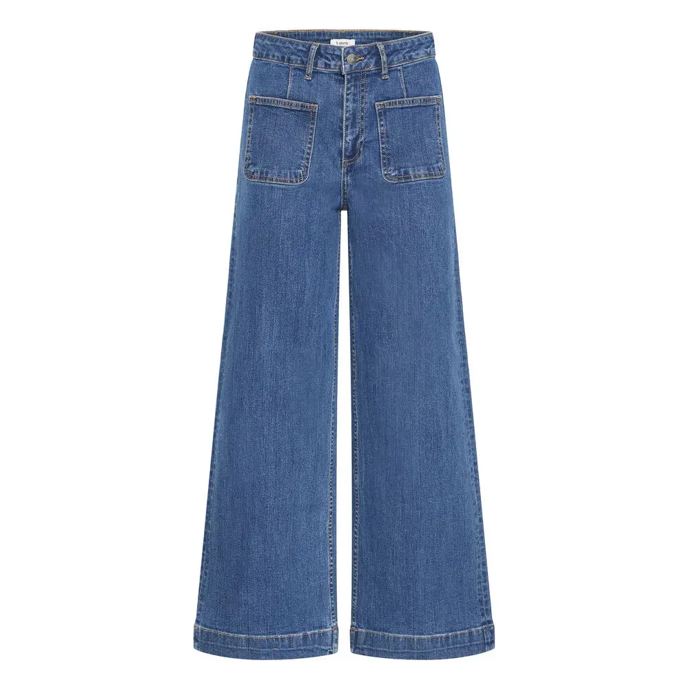 Image of Damen Wide Leg Jeans b.young BYKomma