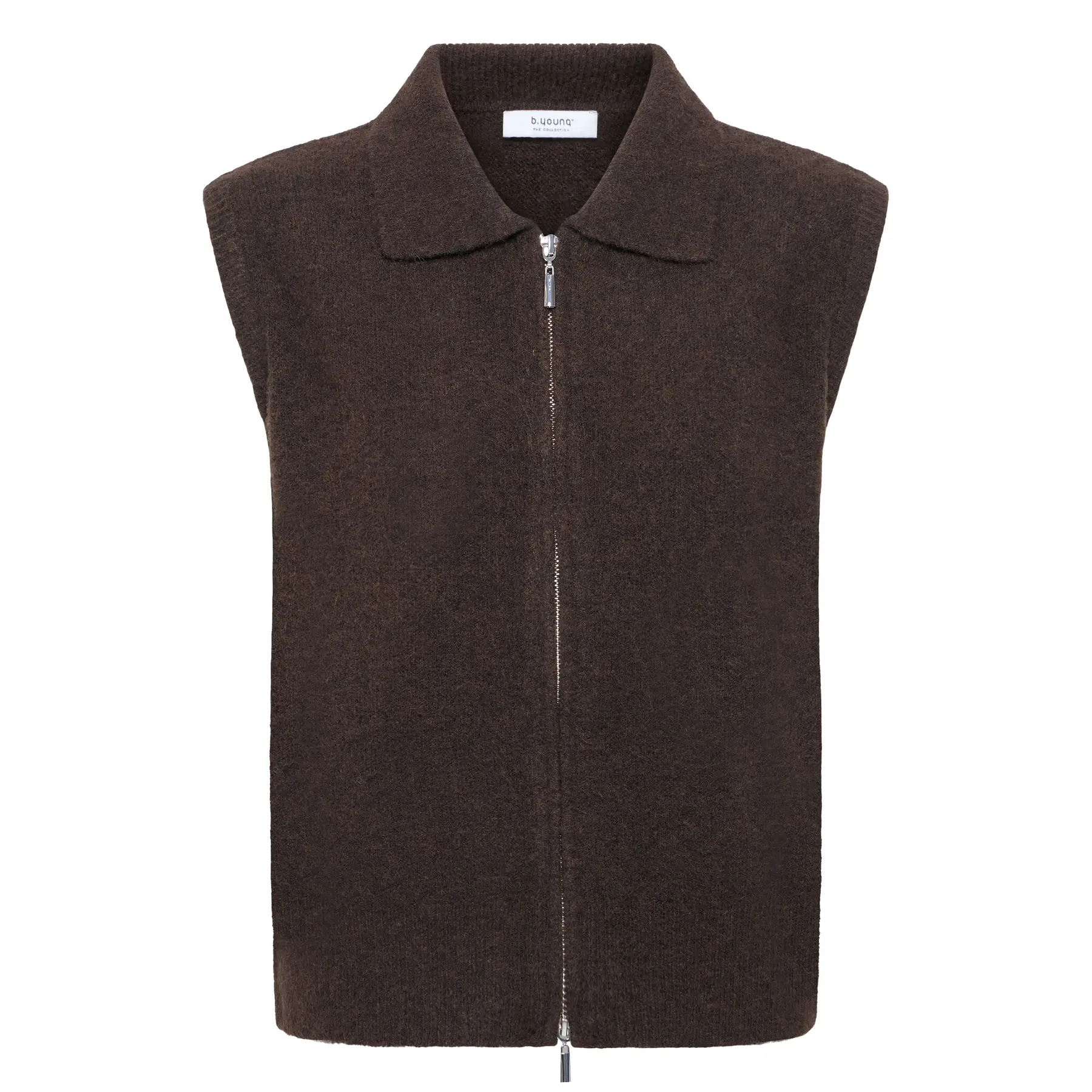 B.young Women's Marron Sleeveless Sweater Omea