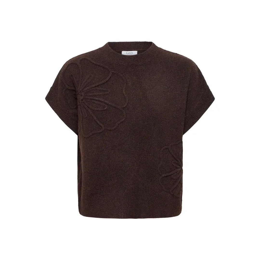 B.young Women's Marron Sleeveless Sweater Omea Deco