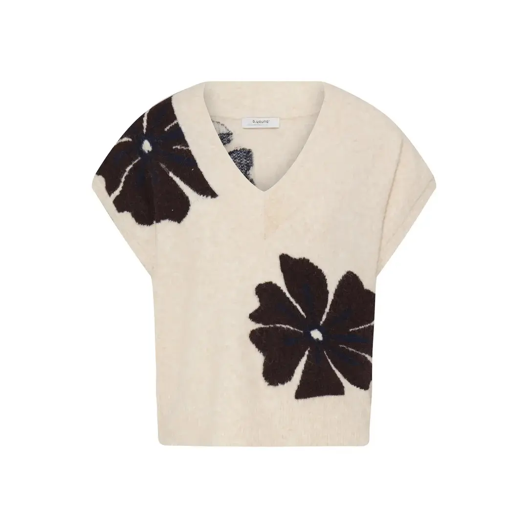 Ärmelloser Pullover mit V-Ausschnitt für Damen b.young BYOmea