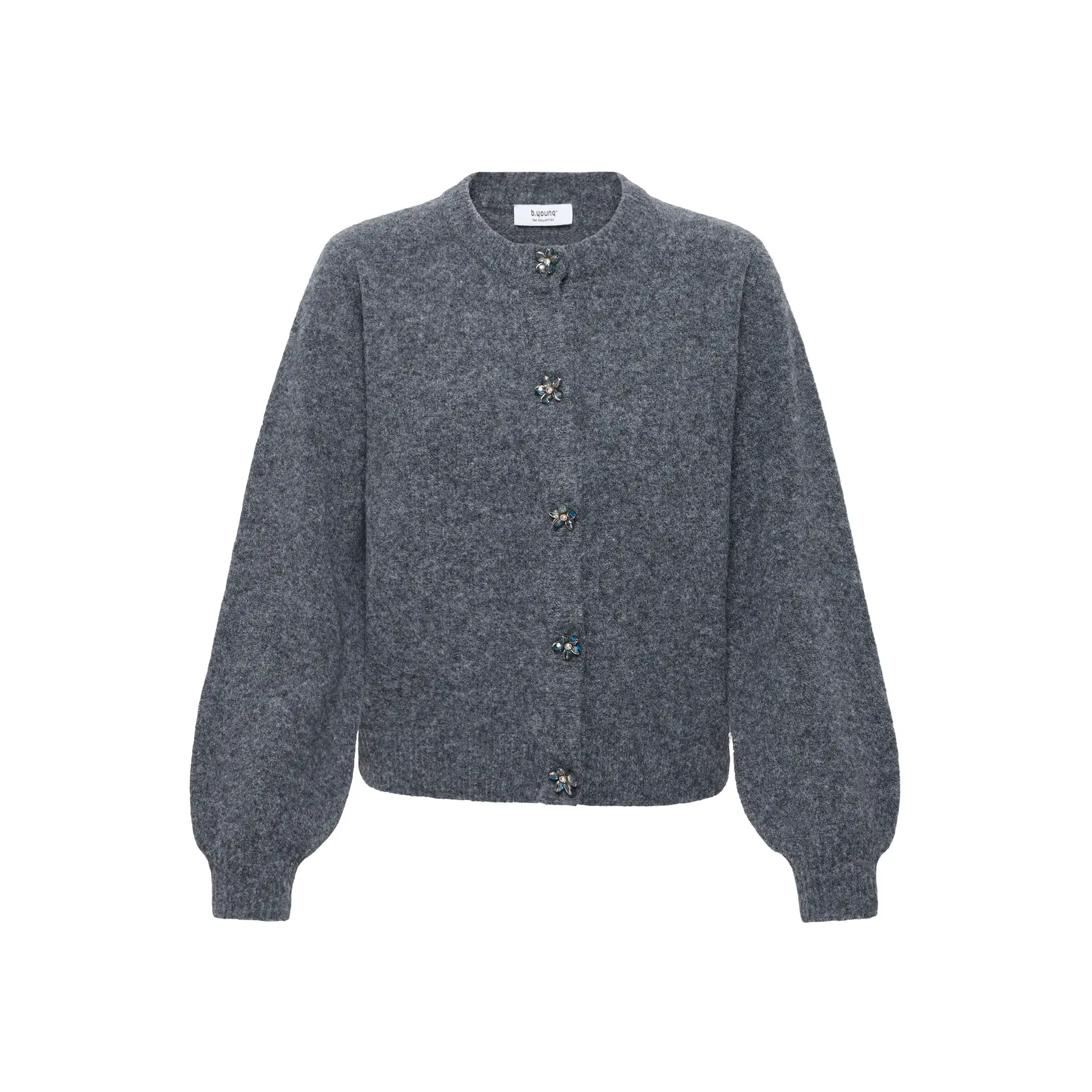 B.young Women's Gris Cardigan Omea Deco 2