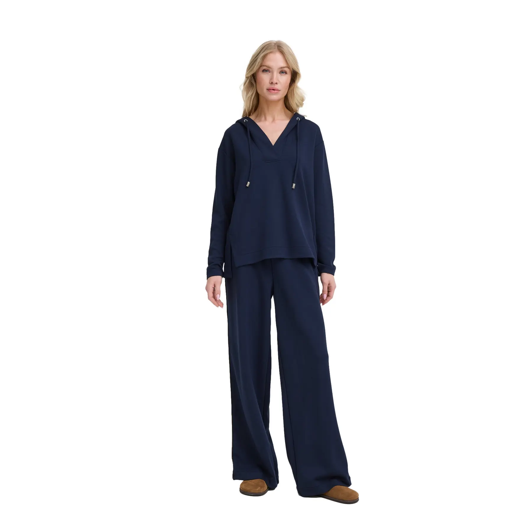 Felpa con cappuccio a V donna b.young Pusti