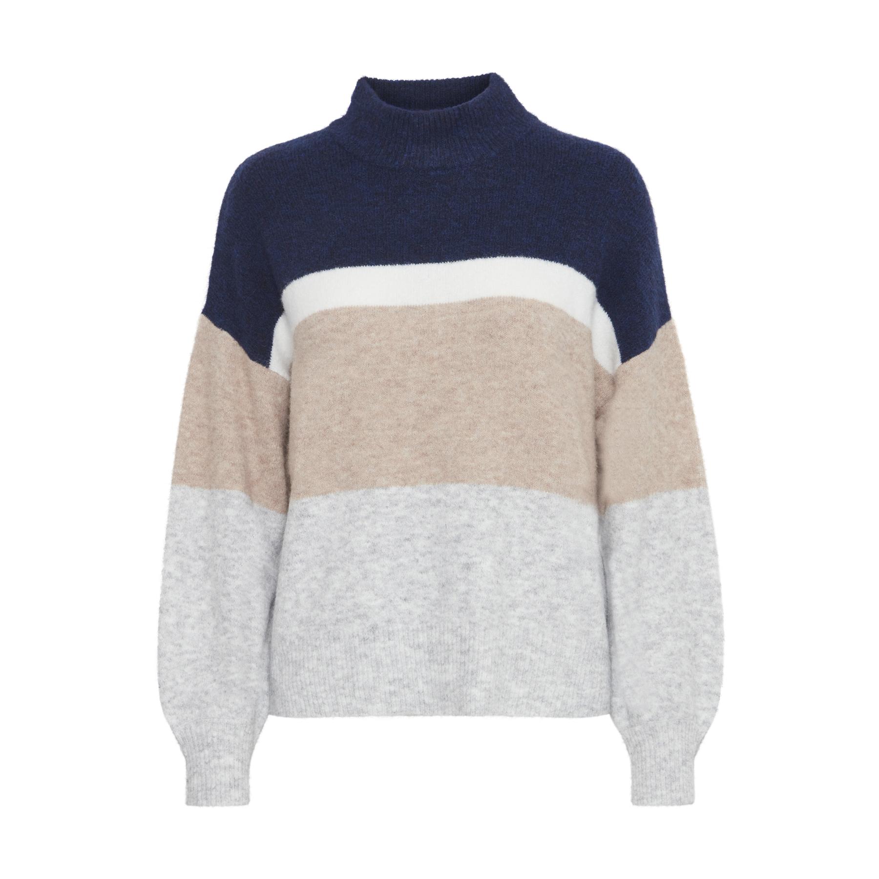 Maglione a collo alto a righe donna b.young Omea 2