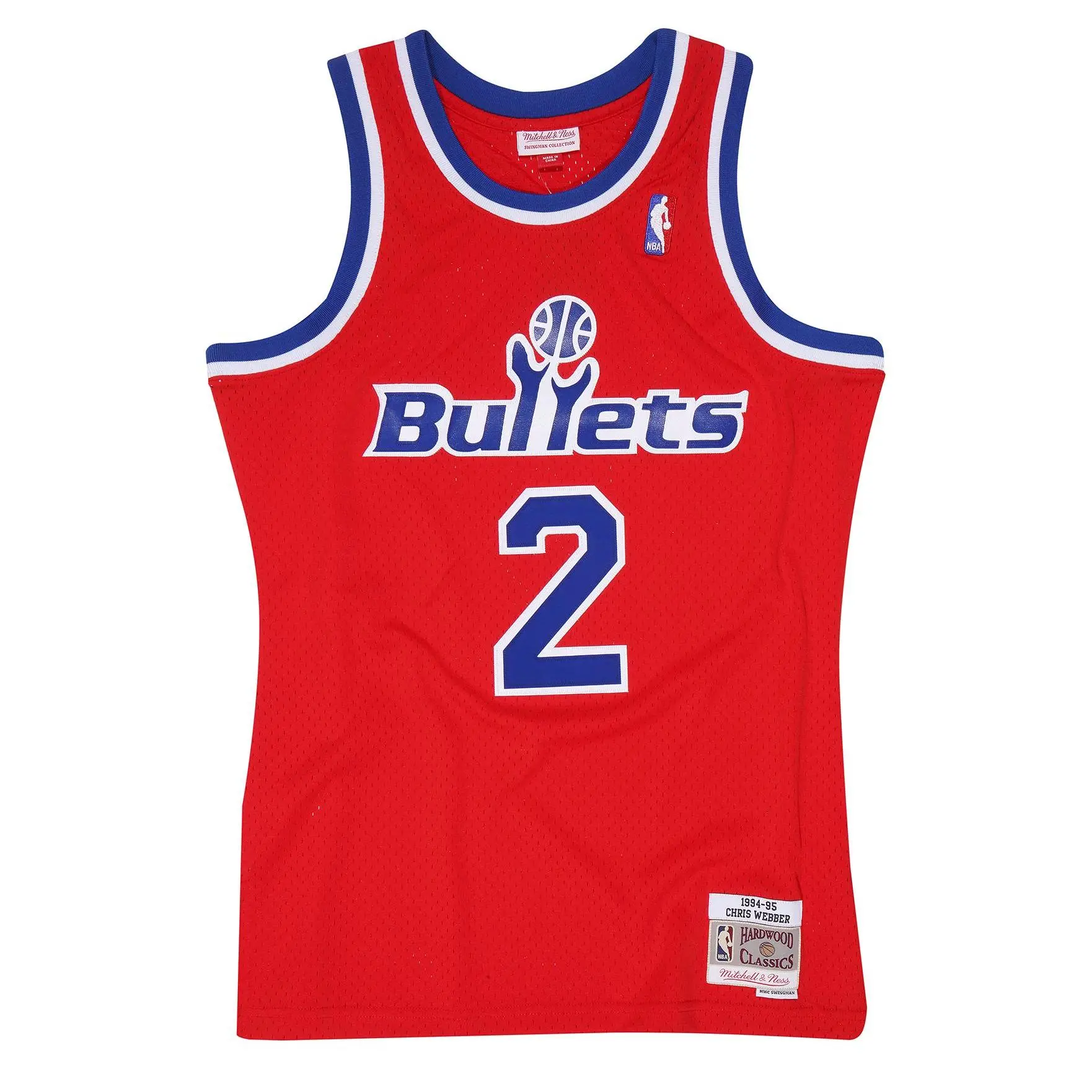 0697589017767 - Maillot Washington Bullets Chris Webber #2 1994-95