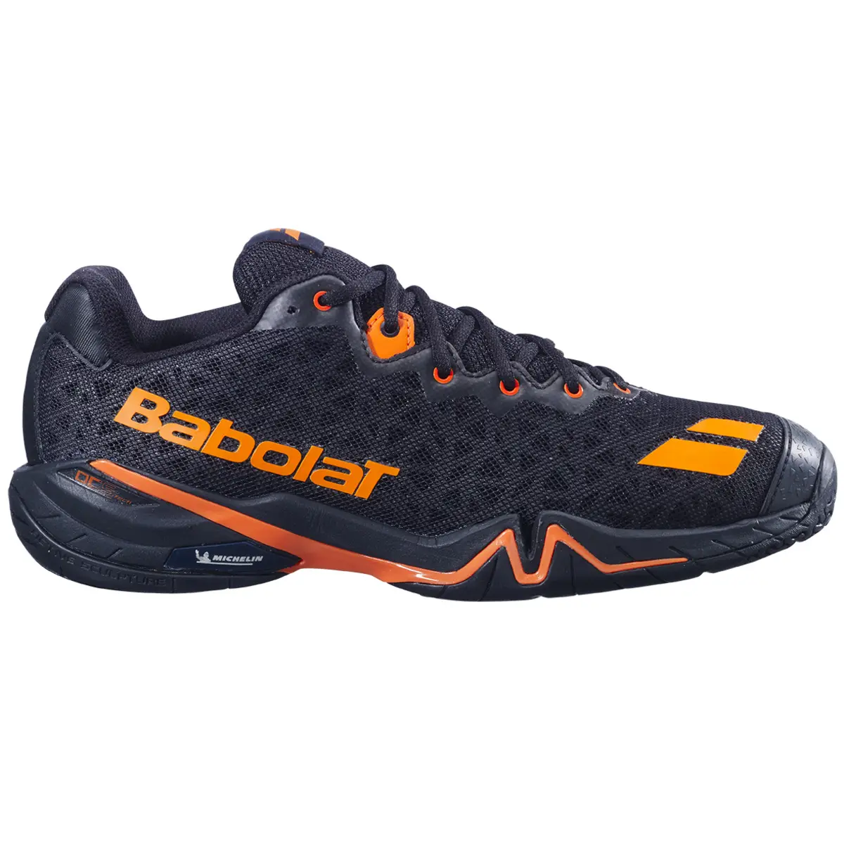 Babolat Shadow Tour 4 - Heren Badmintonschoenen - Zwart/Oranje - Maat 42