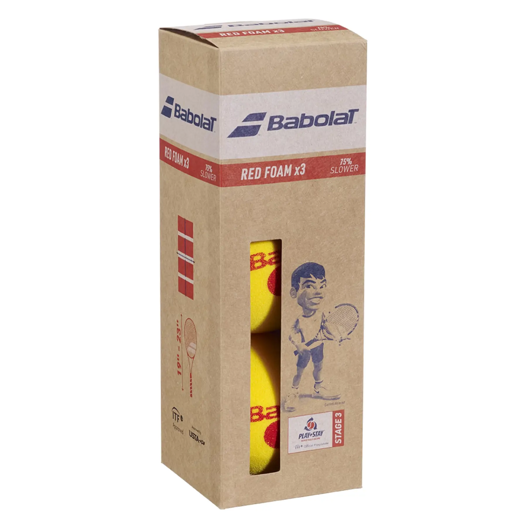 Tennisball Babolat Red Foam (x3)