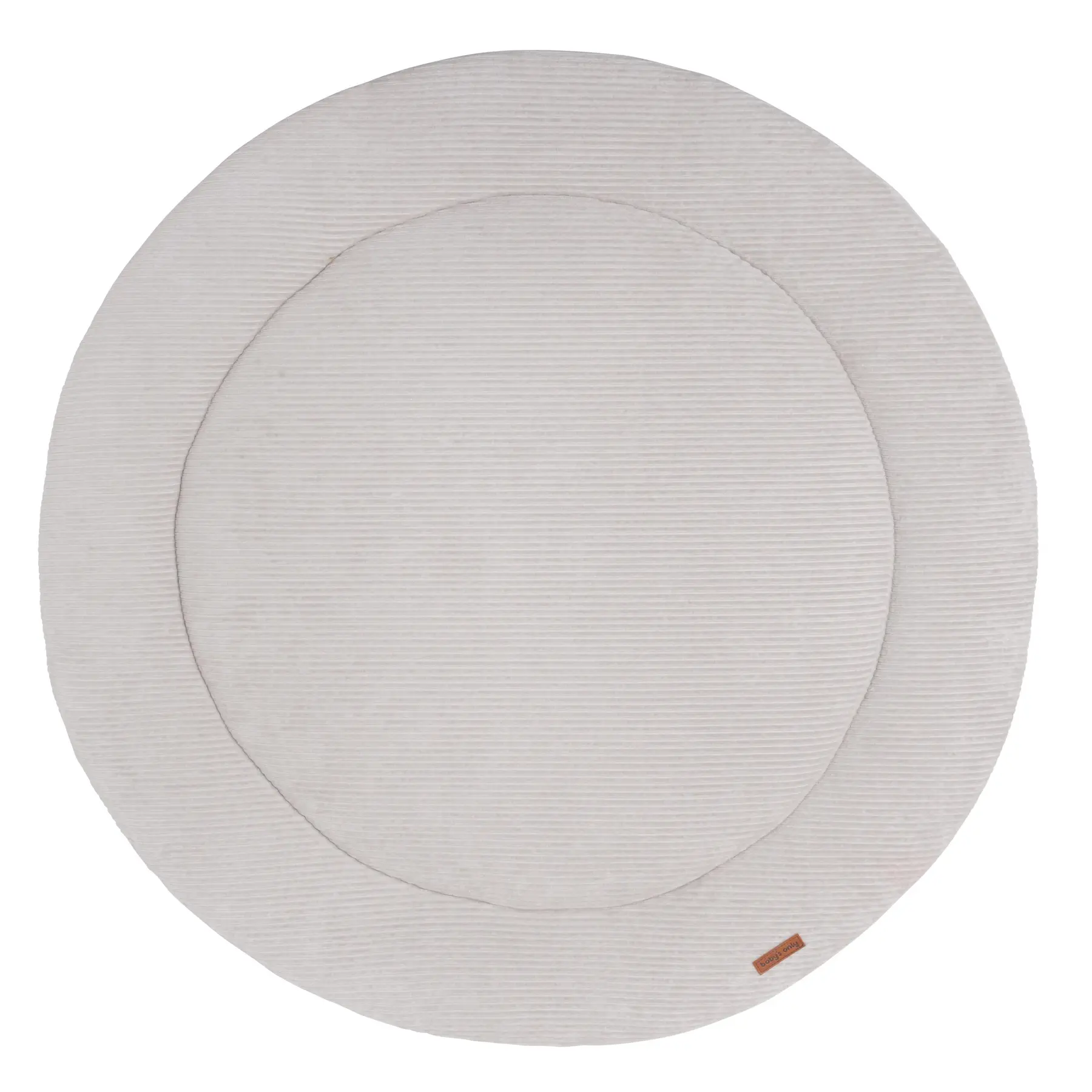 Baby's Only Boxkleed rond Sense - Parklegger - Speelkleed - Kiezelgrijs - Ø95 cm - Zachte rib corduroy stof - Extra dik - Boxmatras - Tweezijdig te gebruiken
