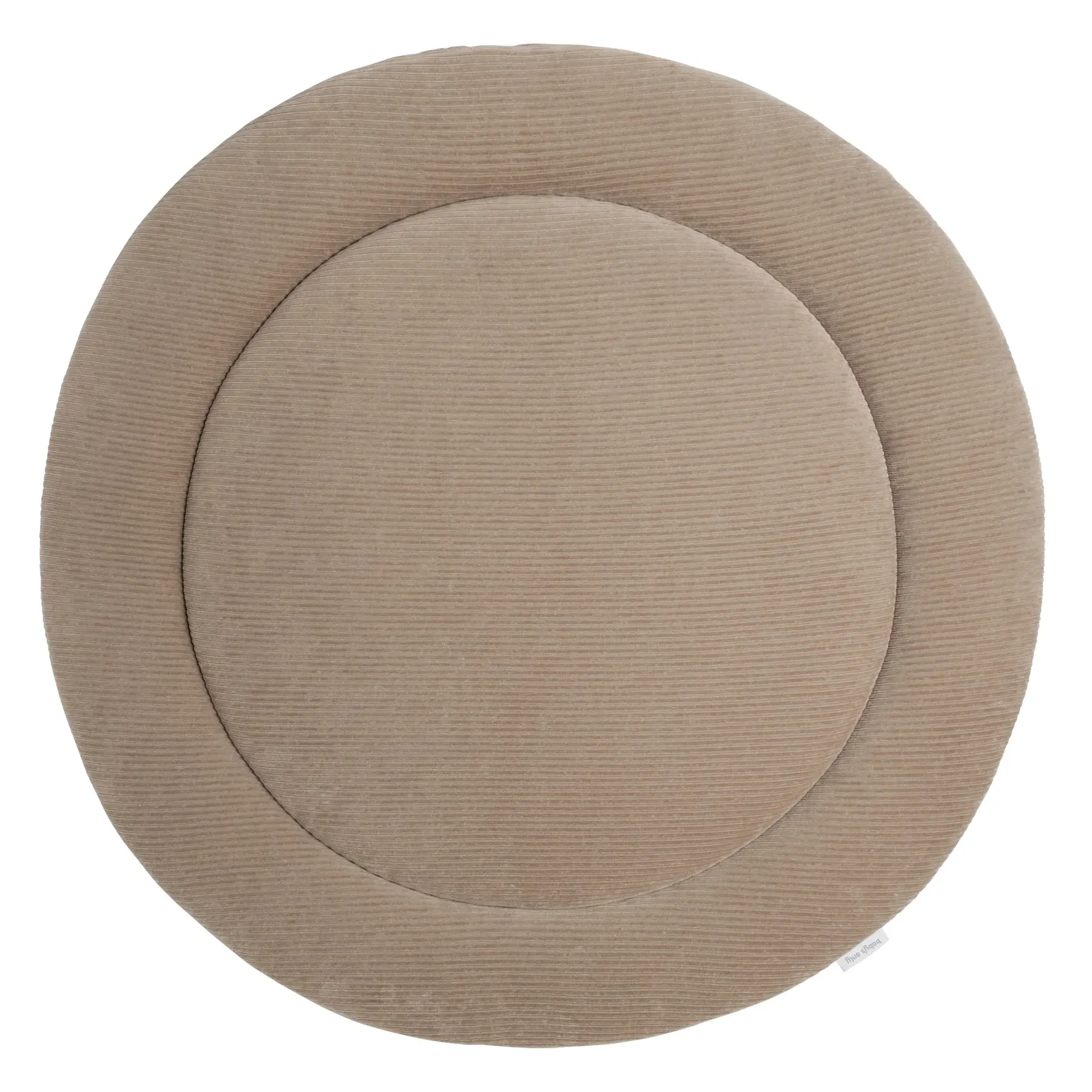 Baby's Only Boxkleed rond Sense - Parklegger - Speelkleed - Clay - Ø90 cm - Zachte rib corduroy stof - Extra dik - Boxmatras - Tweezijdig te gebruiken