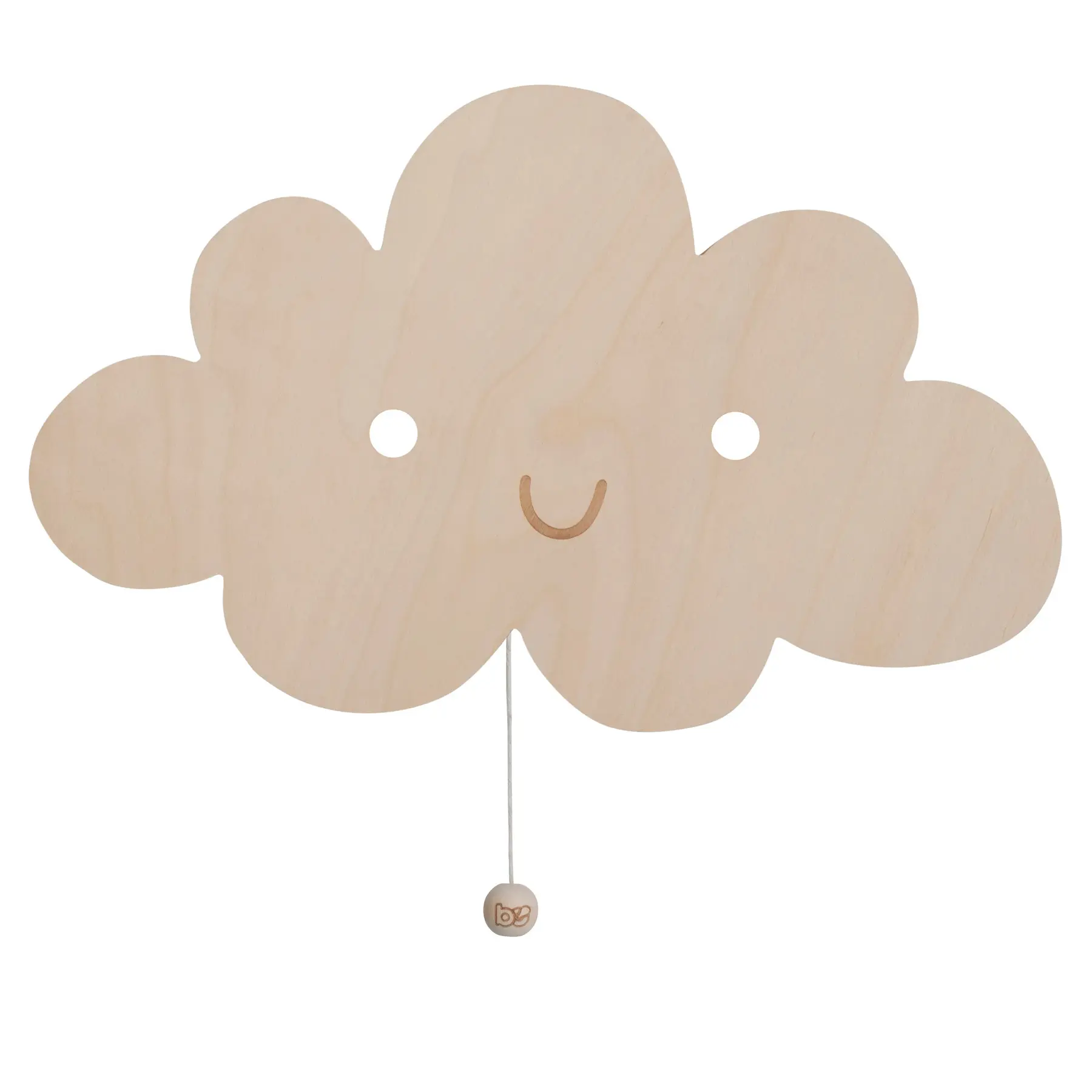 Baby's Only Houten wandlamp babykamer & kinderkamer - Wolk - Wonder - Bruin - FSC-keurmerk - Duurzame ledverlichting - 25.000 branduren - Eenvoudig aan de muur te bevestigen