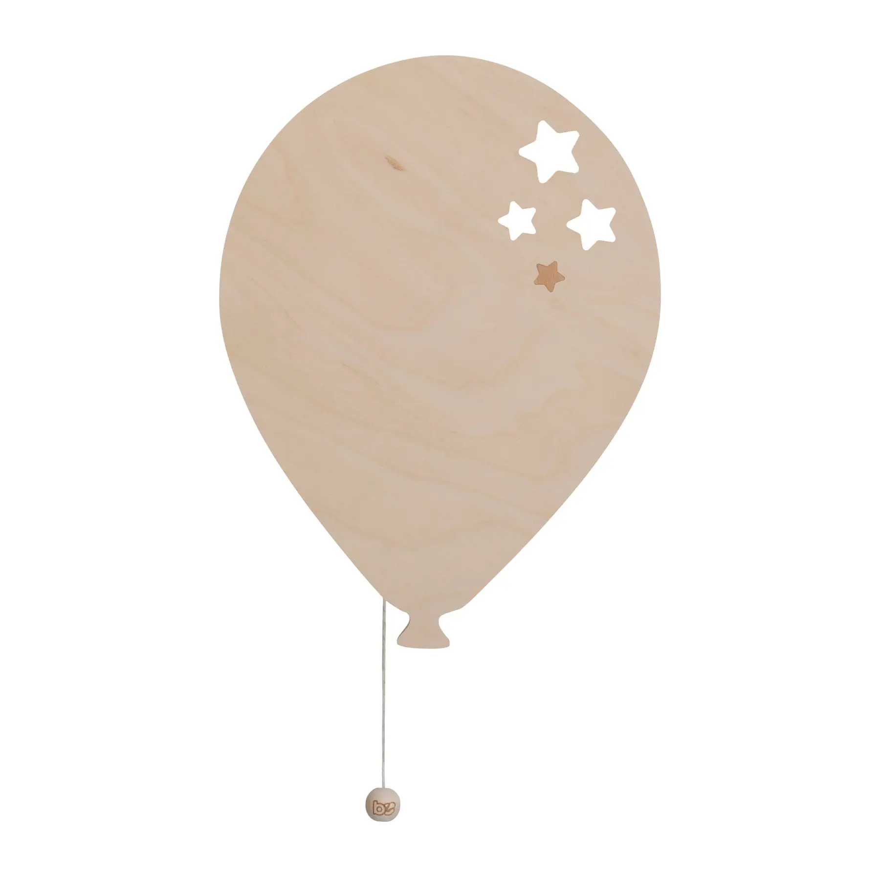 Baby's Only Houten wandlamp babykamer & kinderkamer - Ballon - Wonder - Bruin - FSC-keurmerk - Duurzame ledverlichting - 25.000 branduren - Eenvoudig aan de muur te bevestigen