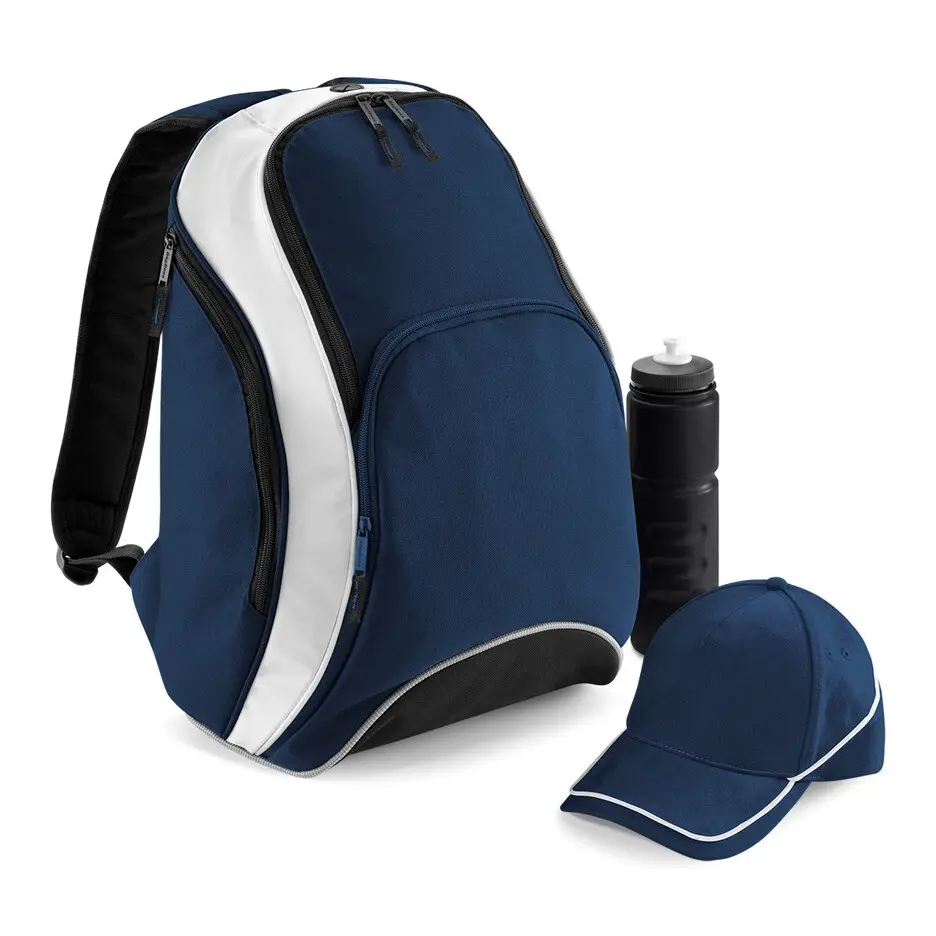 Bag Base Unisex Bleu Backpack With Zipped Side Pockets