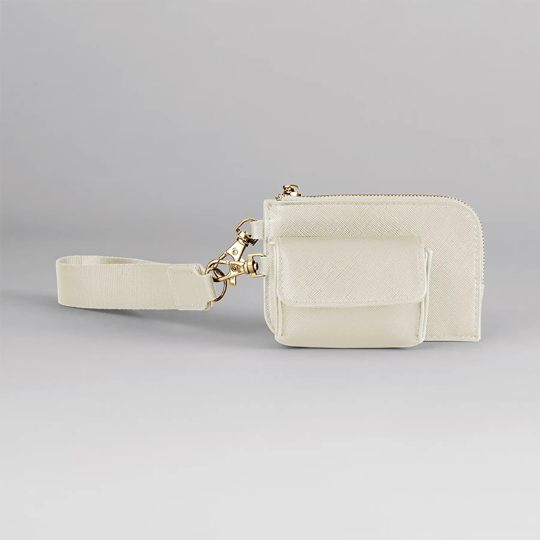 Bag Base Women's Beige Wrist Pouch Boutique