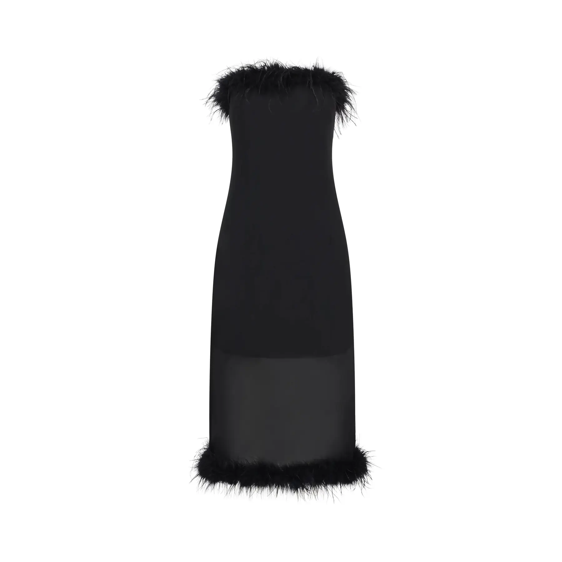Robe bordata di piume di struzzo donna