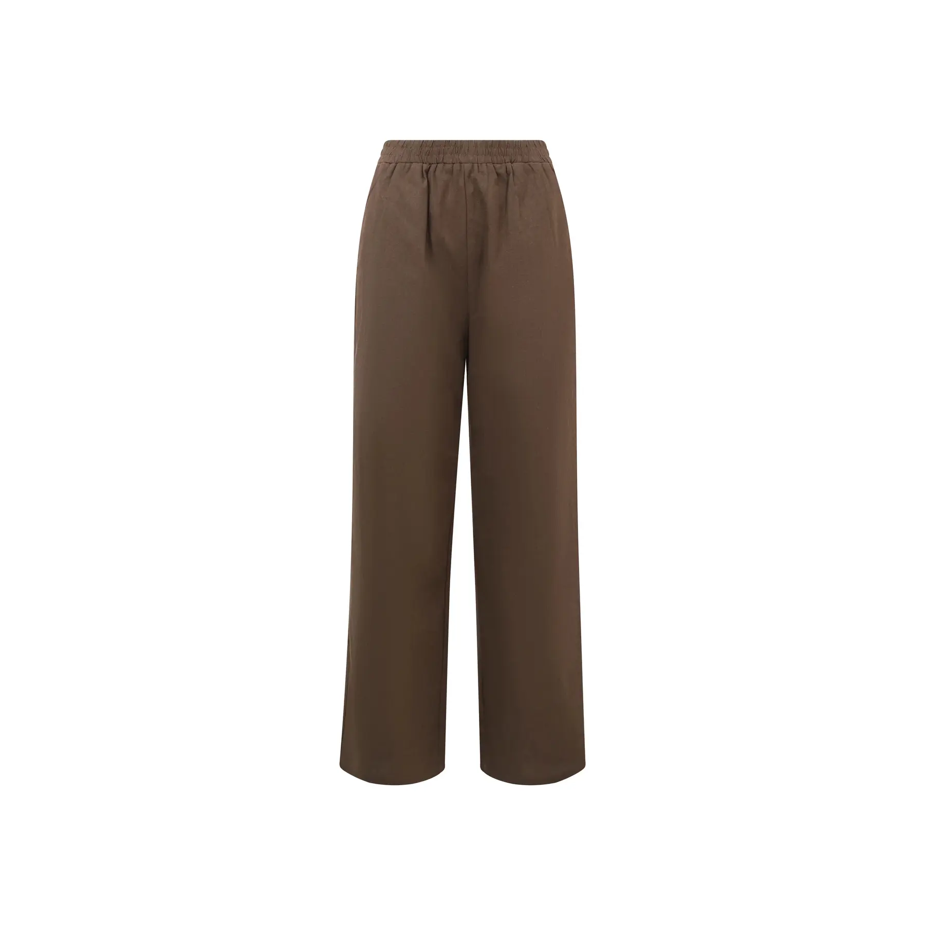 Pantaloni a vita alta in lino donna