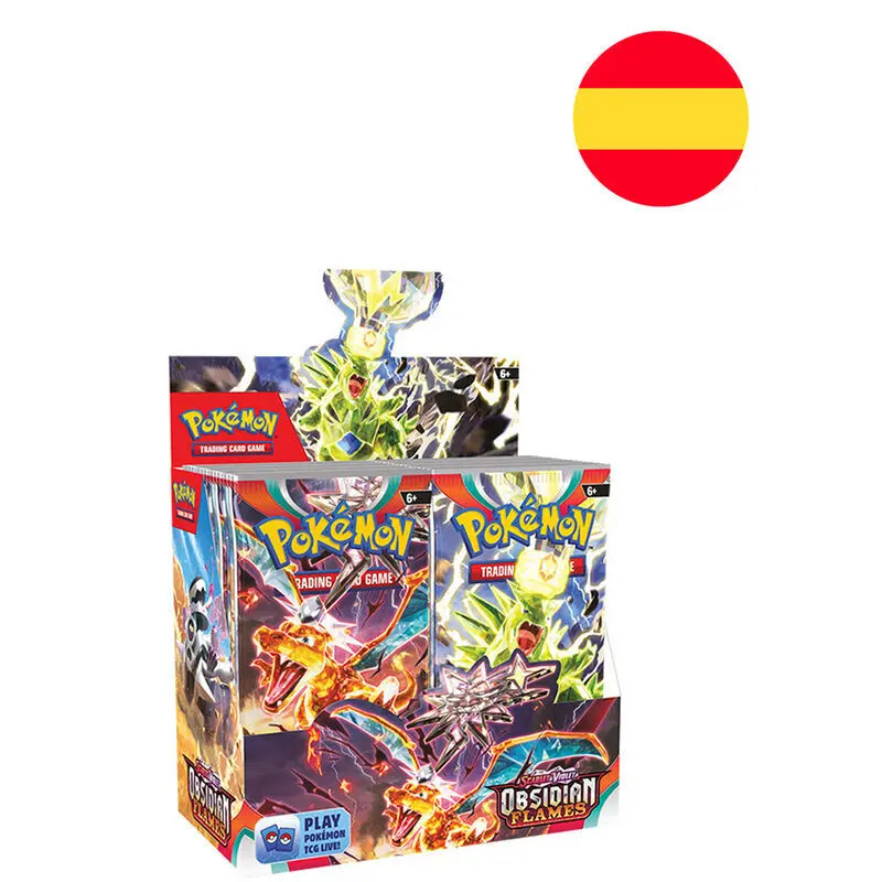 Kartenspiele Bandai Spanish Pokemon Scarlet Violet Obsidian Flames