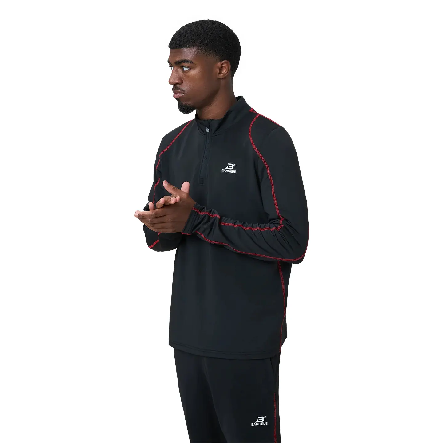 Image of 1/2-Zip-Trainingsjacke Banlieue Contrast Stitch