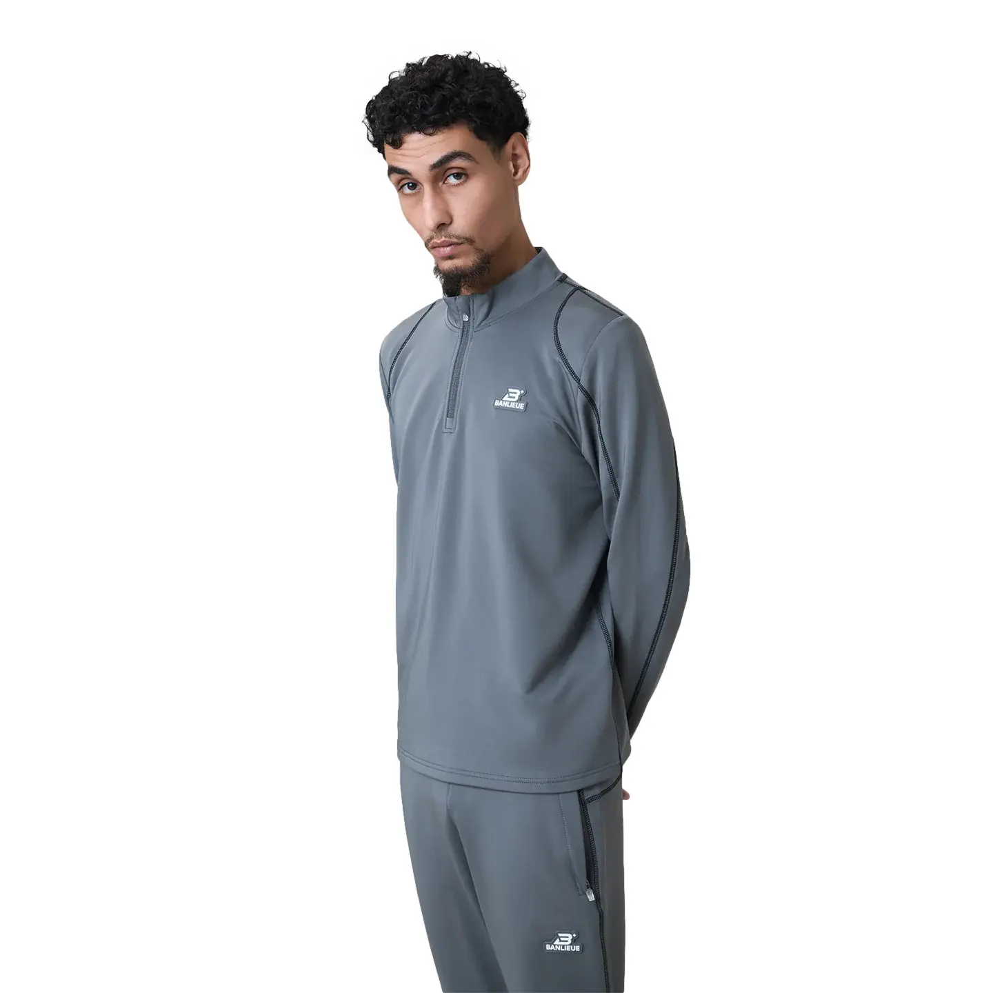 1/2-Zip-Trainingsjacke Banlieue Contrast Stitch