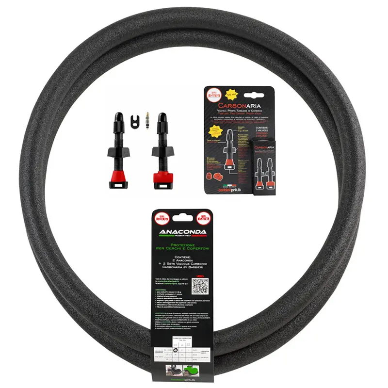 Schuimrubberkit met koolstofventielen Barbieri Anaconda Carbonaria