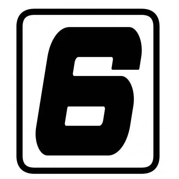 Motorfietsstickers nummer 6 Barracuda