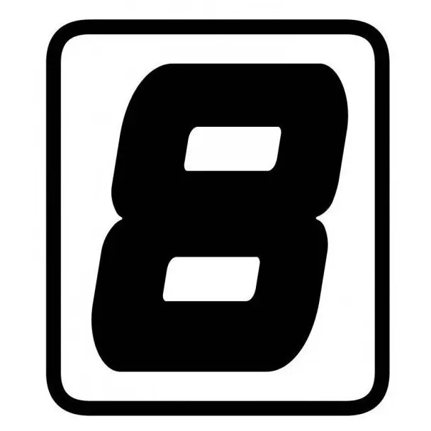 Motorfiets stickers nummer 8 Barracuda