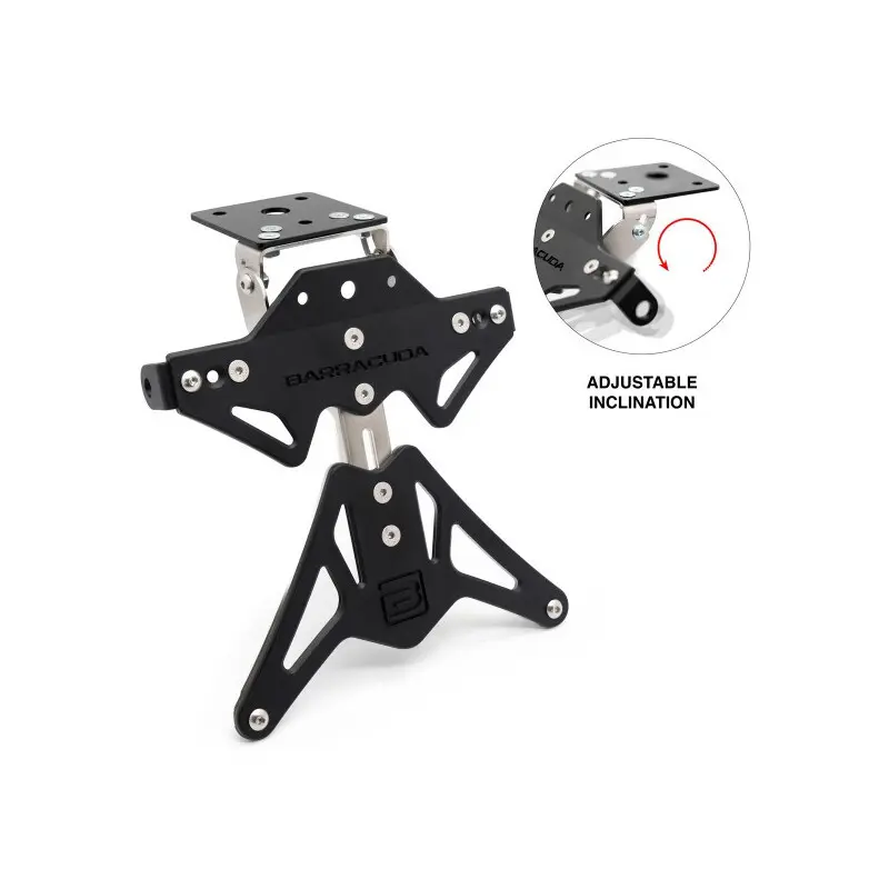Barracuda Noir Soporte Para Matrícula De Moto Universel