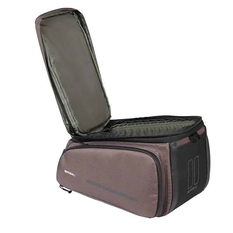 Basil Move - Borsa Portapacchi, Sistema Mik, 10-26 Litri, Impermeabile, Colore: Marrone-image