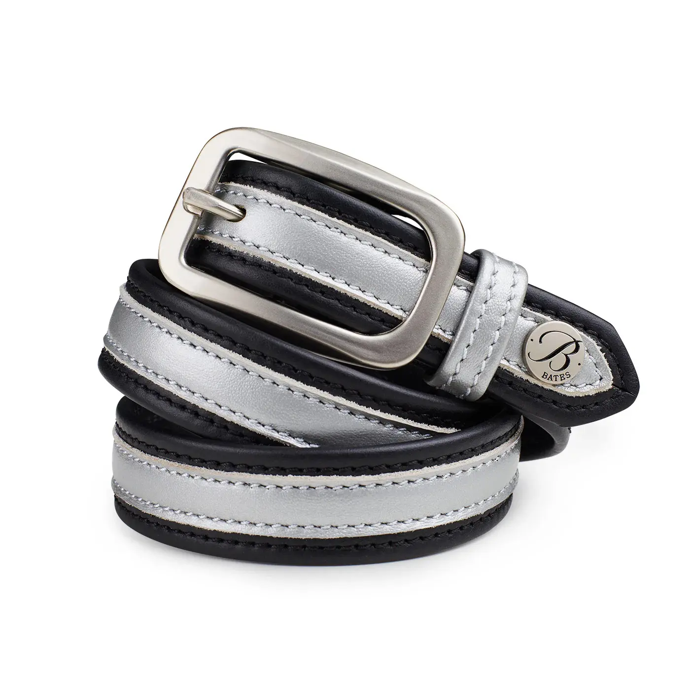 Bates Men's Argenté Leather Belt