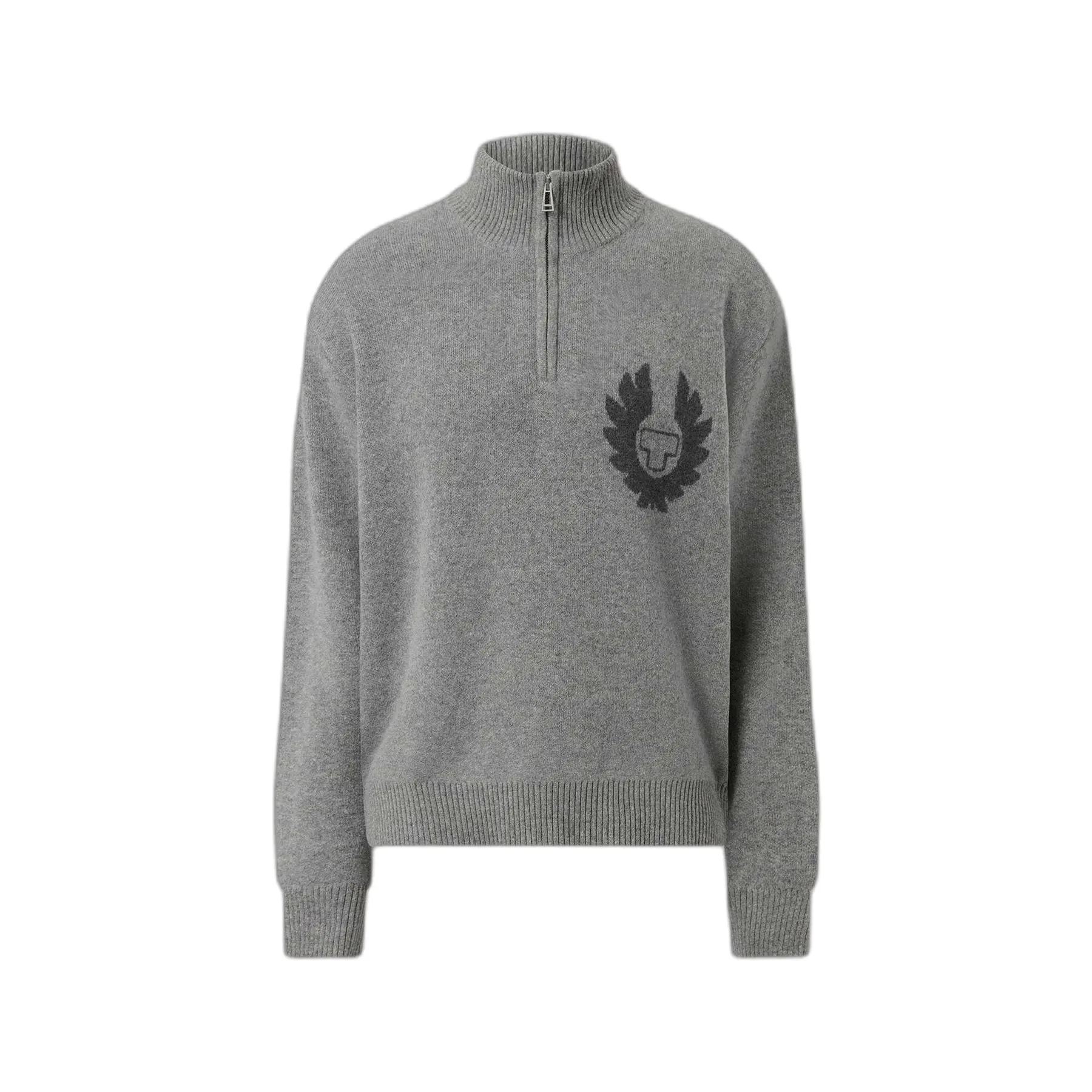 Pullover mit Rundhalsausschnitt und 1/2 Reißverschluss Belstaff Competition Spray