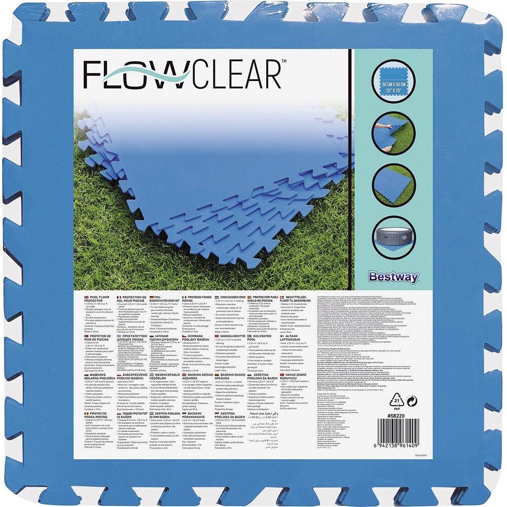 6942138961409 - Bestway® Flowclear™ Pool-Bodenschutzfliesen Set 9 Stück a 50 x 50 cm