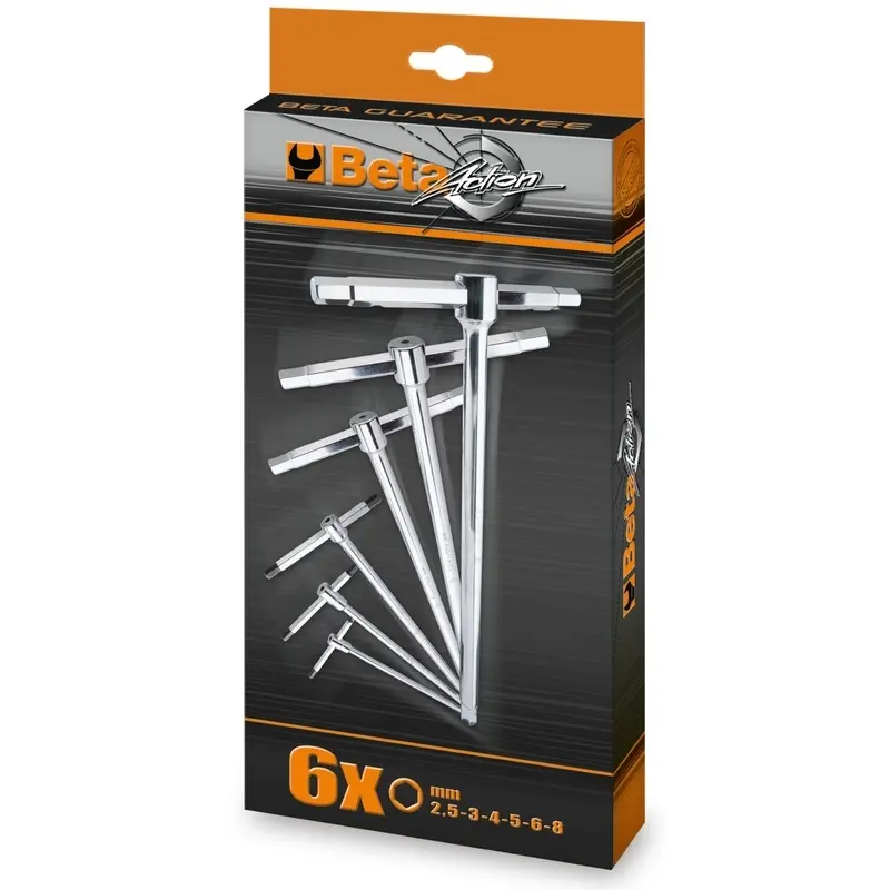 Beta Tools 6-delige T-handgreepsleutelset 951/S6 met 3 inbussleutels