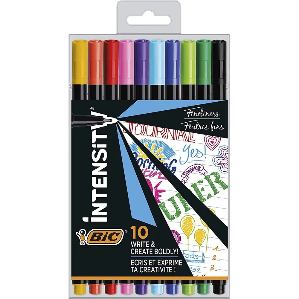 3086123509412 - Tasche mit 10 Stiften mit feiner Spitze in Kinderfarben BIC Intensity 3086123509412 - Tasche mit 10 Stiften mit feiner Spitze in Kinderfarben BIC Intensity