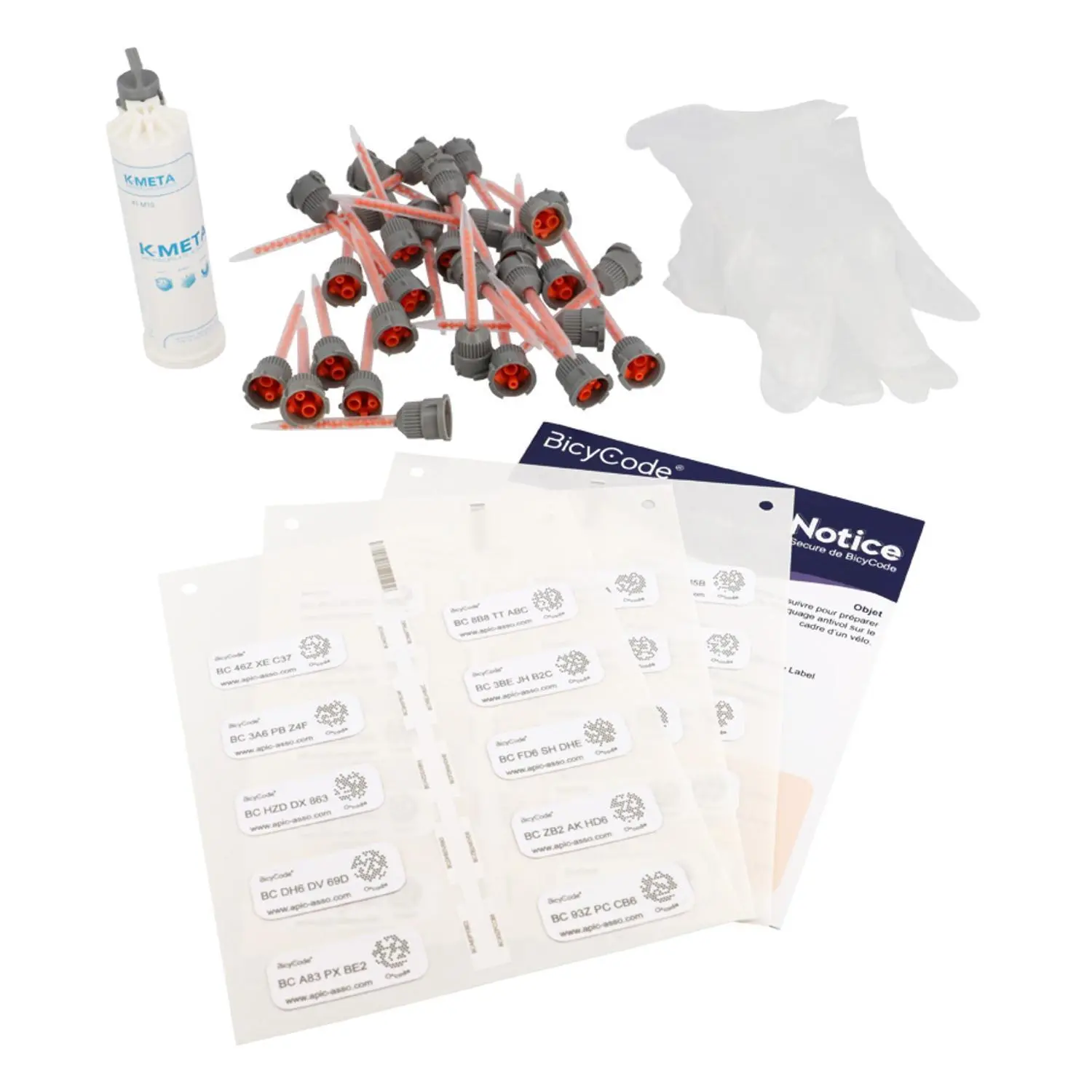 Velo Store - UK Identification labels Bicycode Permanent Runner (x30) | Extra 10% off with Subscription, Postage £16.79 to UK Fedex.