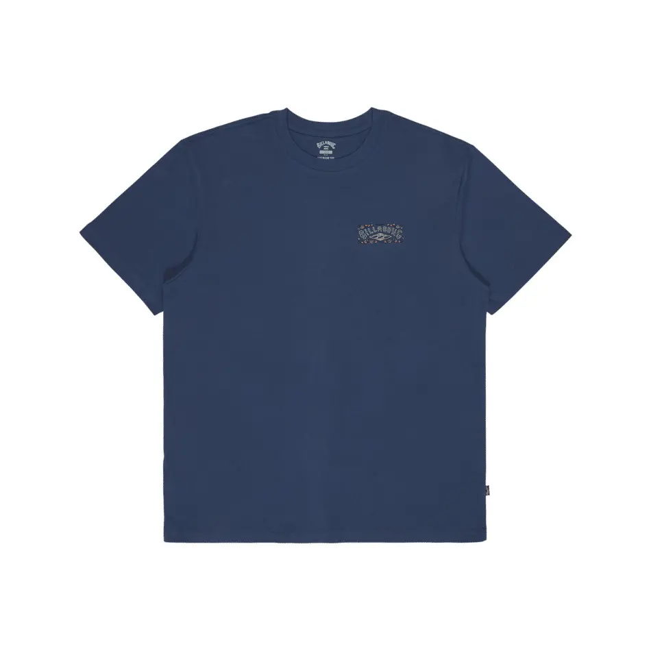 Billabong Men's Bleu T-Shirt Herotage Arch Premium