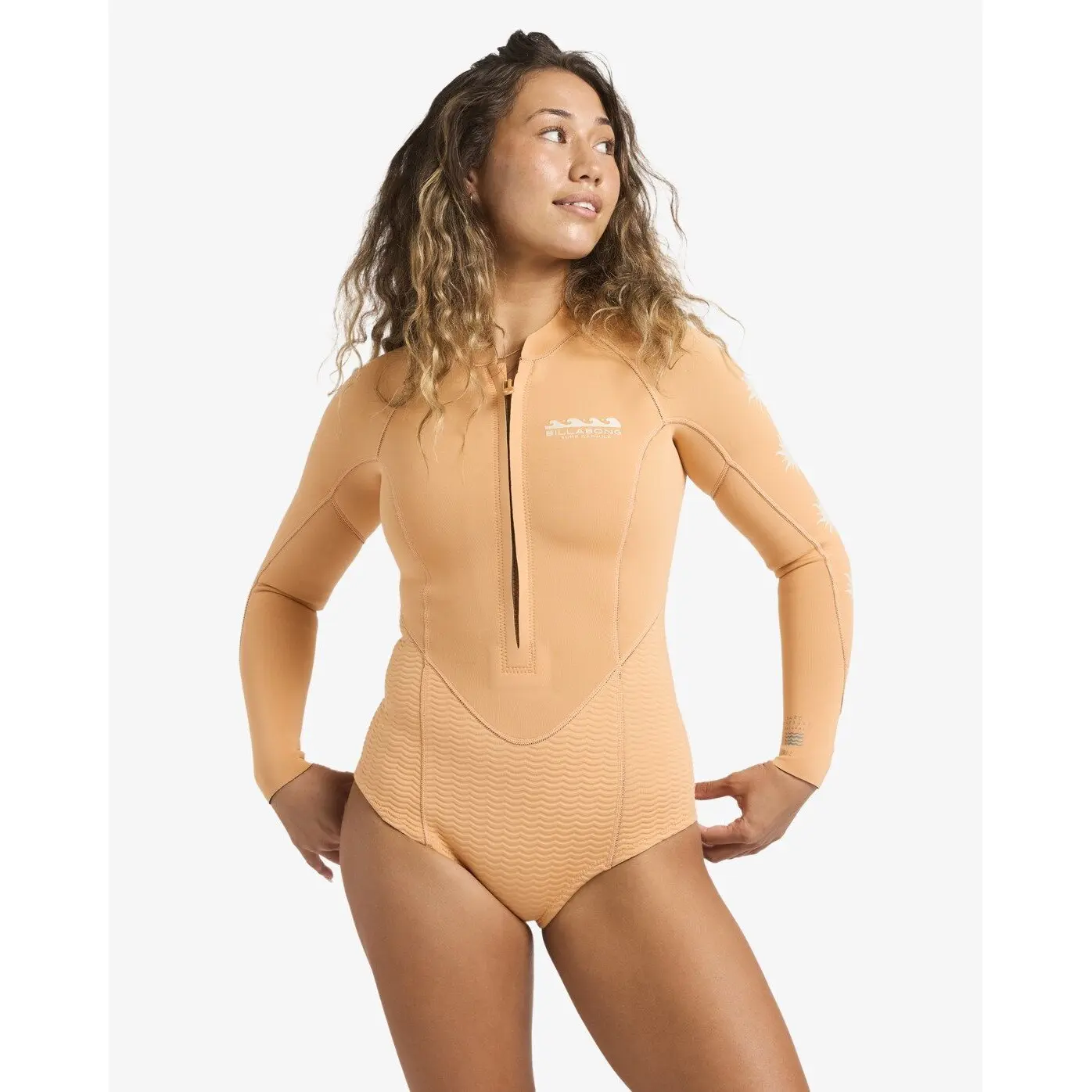 Langarm-Shorty-Surfanzug für Damen Billabong Salty Dayz Natural