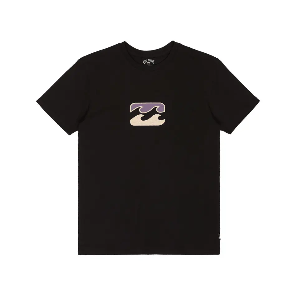 Billabong Boys Noir Children's T-Shirt Icon Wave