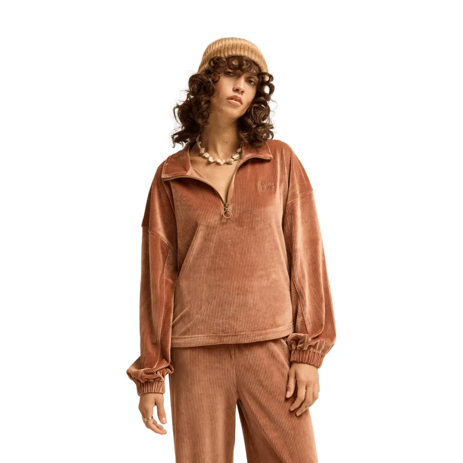 Maglione da donna con 1/2 di zip  Coffee Time